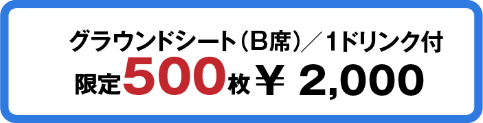市民特典 グラウンドシート(B席) 2000円